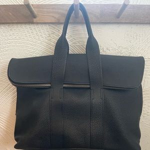Phillip Lim 31 hour bag black pebbled leather.